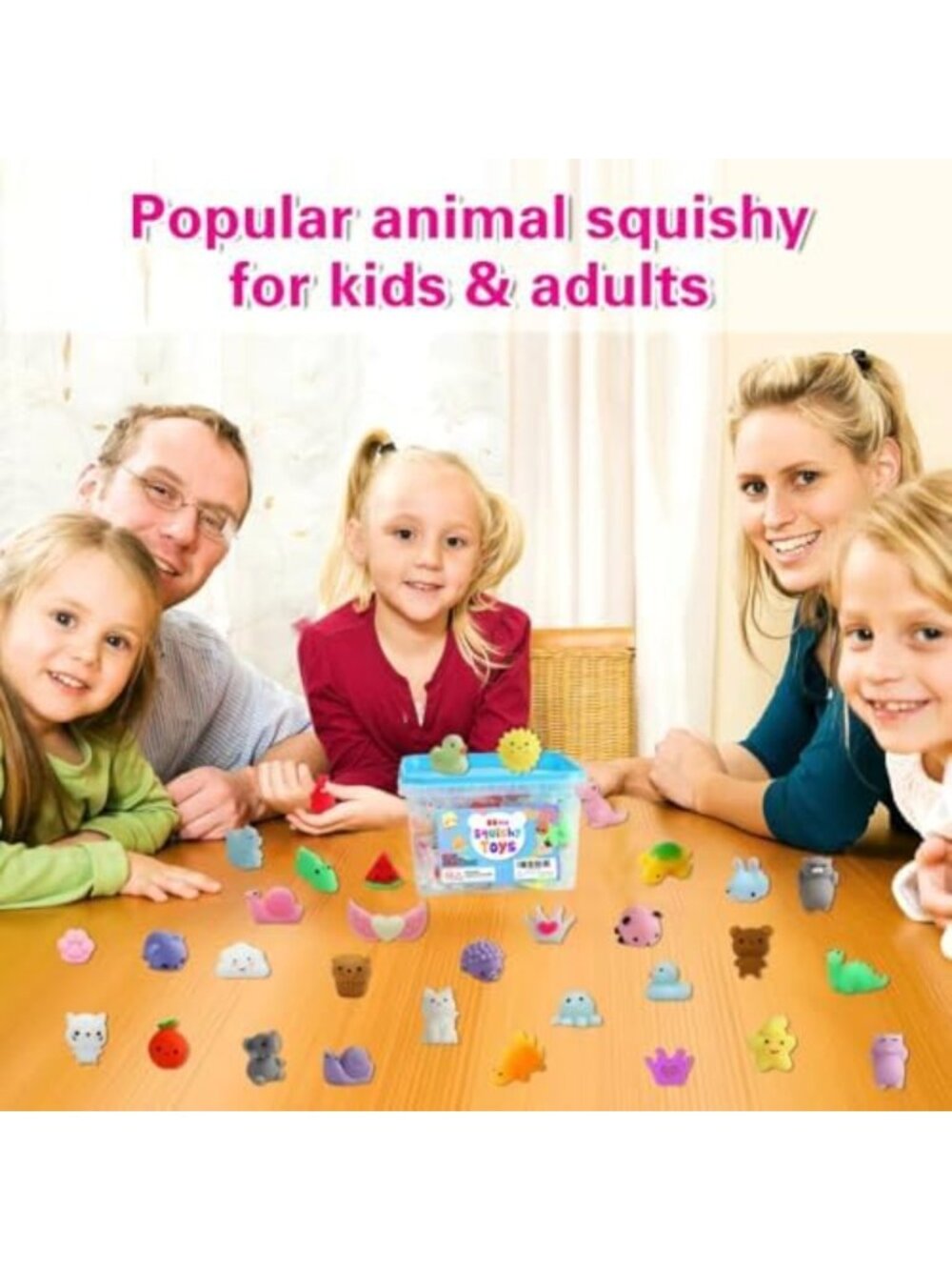 80 Pcs Kawaii Squishies Party Favors for Kids 4-8, Bulk Mochi Toys Set - Picture 3 of 6